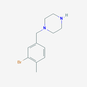 1-[(3-Bromo-4-methylphenyl)methyl]piperazine