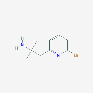 molecular formula C9H13BrN2 B13548025 1-(6-Bromopyridin-2-YL)-2-methylpropan-2-amine 