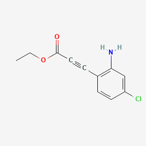 molecular formula C11H10ClNO2 B13548058 Ethyl 3-(2-amino-4-chlorophenyl)prop-2-ynoate 