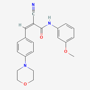 molecular formula C21H21N3O3 B13548067 (2Z)-2-cyano-N-(3-methoxyphenyl)-3-[4-(morpholin-4-yl)phenyl]prop-2-enamide 