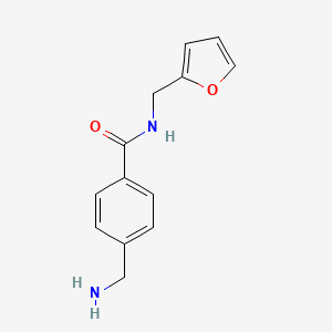 molecular formula C13H14N2O2 B13548097 4-(aminomethyl)-N-(furan-2-ylmethyl)benzamide 