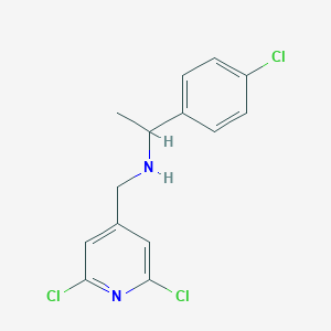 [1-(4-Chlorophenyl)ethyl][(2,6-dichloropyridin-4-yl)methyl]amine