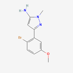 3-(2-Bromo-5-methoxyphenyl)-1-methyl-1h-pyrazol-5-amine