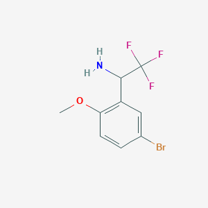 1-(5-Bromo-2-methoxyphenyl)-2,2,2-trifluoroethan-1-amine