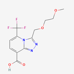 3-[(2-Methoxyethoxy)methyl]-5-(trifluoromethyl)-[1,2,4]triazolo[4,3-a]pyridine-8-carboxylic acid