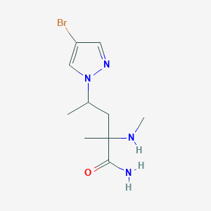 4-(4-Bromo-1h-pyrazol-1-yl)-2-methyl-2-(methylamino)pentanamide