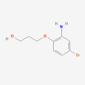 molecular formula C9H12BrNO2 B13548295 3-(2-Amino-4-bromophenoxy)propan-1-ol 