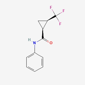 rac-(1R,2S)-N-phenyl-2-(trifluoromethyl)cyclopropane-1-carboxamide