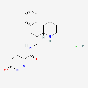 1-methyl-6-oxo-N-[3-phenyl-2-(piperidin-2-yl)propyl]-1,4,5,6-tetrahydropyridazine-3-carboxamide hydrochloride