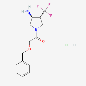 1-[(3S,4R)-3-amino-4-(trifluoromethyl)pyrrolidin-1-yl]-2-phenylmethoxyethanone;hydrochloride