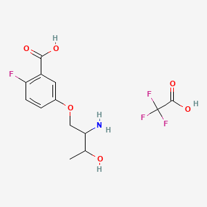 5-(2-Amino-3-hydroxybutoxy)-2-fluorobenzoicacid,trifluoroaceticacid