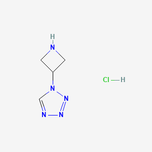 molecular formula C4H8ClN5 B13548410 1-(azetidin-3-yl)-1H-1,2,3,4-tetrazolehydrochloride CAS No. 2825011-69-4