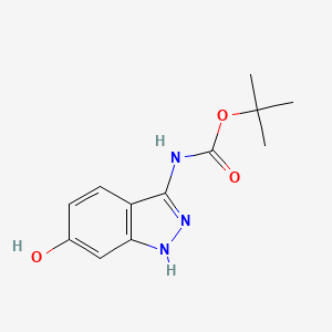 molecular formula C12H15N3O3 B13548420 Tert-butyl (6-hydroxy-1H-indazol-3-YL)carbamate 