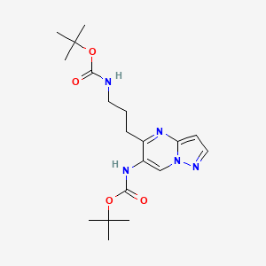 tert-butyl N-[5-(3-{[(tert-butoxy)carbonyl]amino}propyl)pyrazolo[1,5-a]pyrimidin-6-yl]carbamate