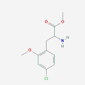 molecular formula C11H14ClNO3 B13548498 Methyl 2-amino-3-(4-chloro-2-methoxyphenyl)propanoate 