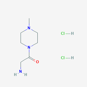 molecular formula C7H17Cl2N3O B135485 2-氨基-1-(4-甲基哌嗪-1-基)-乙酮二盐酸盐 CAS No. 146788-11-6