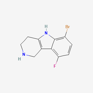 molecular formula C11H10BrFN2 B13548558 6-Bromo-9-fluoro-2,3,4,5-tetrahydro-1H-pyrido[4,3-b]indole CAS No. 922510-87-0