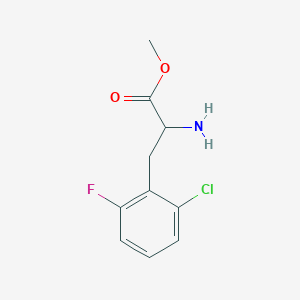 molecular formula C10H11ClFNO2 B13548594 Methyl 2-amino-3-(2-chloro-6-fluorophenyl)propanoate 