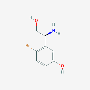 molecular formula C8H10BrNO2 B13548618 (s)-3-(1-Amino-2-hydroxyethyl)-4-bromophenol 