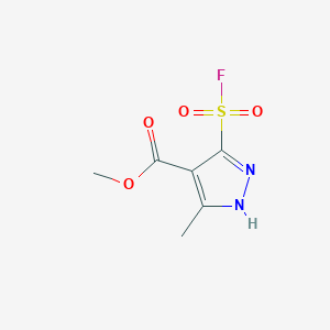 methyl 5-(fluorosulfonyl)-3-methyl-1H-pyrazole-4-carboxylate