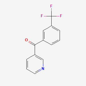 molecular formula C13H8F3NO B1354875 3-[3-(三氟甲基)苯甲酰]吡啶 CAS No. 59190-60-2