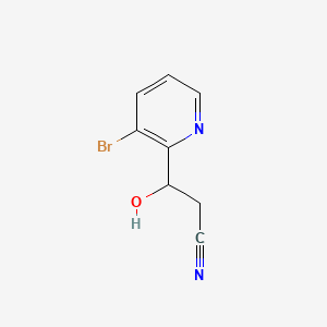 3-(3-Bromopyridin-2-yl)-3-hydroxypropanenitrile