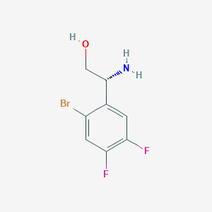 molecular formula C8H8BrF2NO B13548771 (r)-2-Amino-2-(2-bromo-4,5-difluorophenyl)ethan-1-ol 