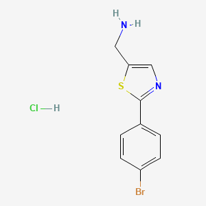 1-[2-(4-Bromophenyl)-1,3-thiazol-5-yl]methanaminehydrochloride