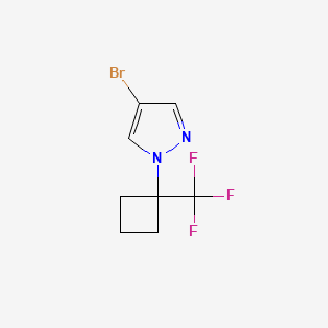 molecular formula C8H8BrF3N2 B13548879 4-bromo-1-[1-(trifluoromethyl)cyclobutyl]-1H-pyrazole 