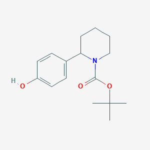 molecular formula C16H23NO3 B13548890 Tert-butyl 2-(4-hydroxyphenyl)piperidine-1-carboxylate 