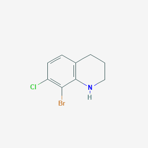 molecular formula C9H9BrClN B13548892 8-Bromo-7-chloro-1,2,3,4-tetrahydroquinoline 