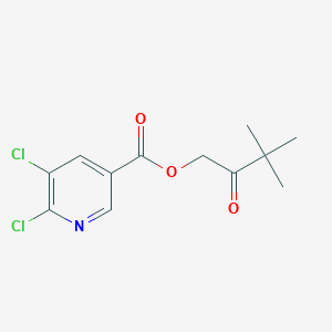 molecular formula C12H13Cl2NO3 B13548893 3,3-Dimethyl-2-oxobutyl 5,6-dichloropyridine-3-carboxylate 