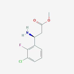 molecular formula C10H11ClFNO2 B13548911 Methyl (S)-3-amino-3-(3-chloro-2-fluorophenyl)propanoate 