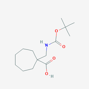 1-({[(Tert-butoxy)carbonyl]amino}methyl)cycloheptane-1-carboxylic acid