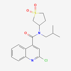 2-chloro-N-(1,1-dioxo-1lambda6-thiolan-3-yl)-N-(2-methylpropyl)quinoline-4-carboxamide