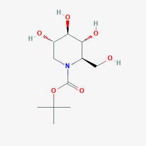 molecular formula C11H21NO6 B1354902 tert-butyl (2R,3R,4R,5S)-3,4,5-trihydroxy-2-(hydroxymethyl)piperidine-1-carboxylate CAS No. 130539-12-7