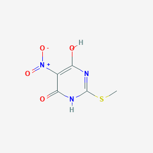 molecular formula C5H5N3O4S B1354903 2-(甲硫基)-5-硝基嘧啶-4,6-二醇 CAS No. 1979-97-1