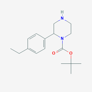 Tert-butyl 2-(4-ethylphenyl)piperazine-1-carboxylate