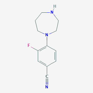 4-(1,4-Diazepan-1-yl)-3-fluorobenzonitrile