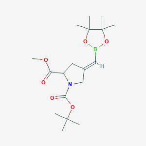 1-tert-butyl 2-methyl (4E)-4-[(tetramethyl-1,3,2-dioxaborolan-2-yl)methylidene]pyrrolidine-1,2-dicarboxylate