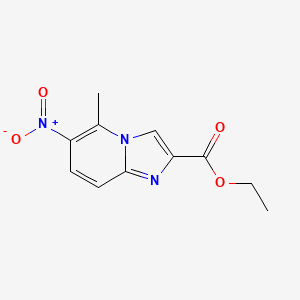 molecular formula C11H11N3O4 B1354912 Ethyl 5-methyl-6-nitroimidazo[1,2-a]pyridine-2-carboxylate CAS No. 158980-19-9