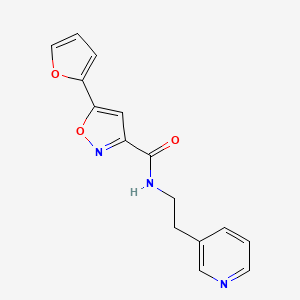 5-(furan-2-yl)-N-[2-(pyridin-3-yl)ethyl]-1,2-oxazole-3-carboxamide