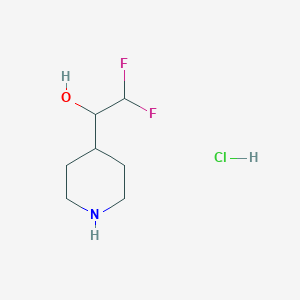 2,2-Difluoro-1-(piperidin-4-yl)ethan-1-olhydrochloride