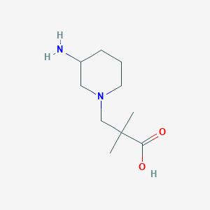 3-(3-Aminopiperidin-1-yl)-2,2-dimethylpropanoic acid