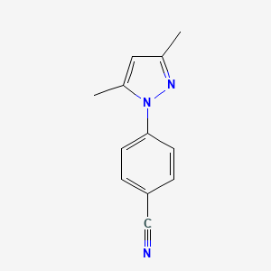 molecular formula C12H11N3 B1354935 4-(3,5-Dimethyl-1H-pyrazol-1-yl)benzonitrile CAS No. 56935-79-6