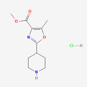 Methyl5-methyl-2-(piperidin-4-yl)-1,3-oxazole-4-carboxylatehydrochloride