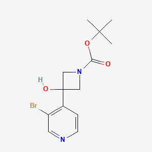 Tert-butyl 3-(3-bromopyridin-4-yl)-3-hydroxyazetidine-1-carboxylate