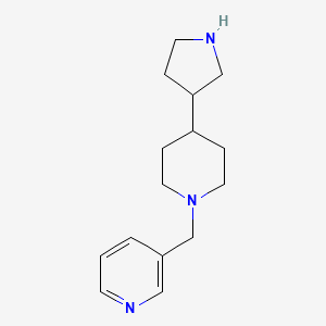 molecular formula C15H23N3 B13549428 3-{[4-(3-Pyrrolidinyl)-1-piperidinyl]methyl}pyridine 