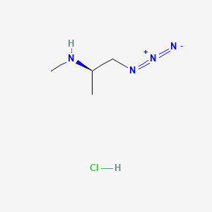 molecular formula C4H11ClN4 B13549462 [(2R)-1-azidopropan-2-yl](methyl)aminehydrochloride 