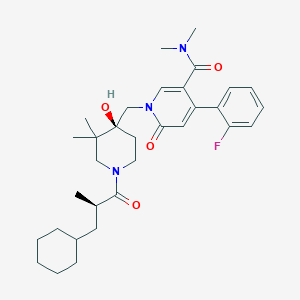 1-{[(4S)-1-[(2R)-3-cyclohexyl-2-methylpropanoyl]-4-hydroxy-3,3-dimethylpiperidin-4-yl]methyl}-4-(2-fluorophenyl)-N,N-dimethyl-6-oxo-1,6-dihydropyridine-3-carboxamide